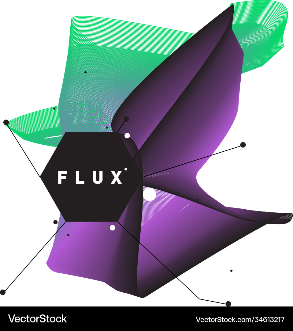 3d colorful wave background dynamic flux effect 3d colorful wave background dynamic flux effect vector image