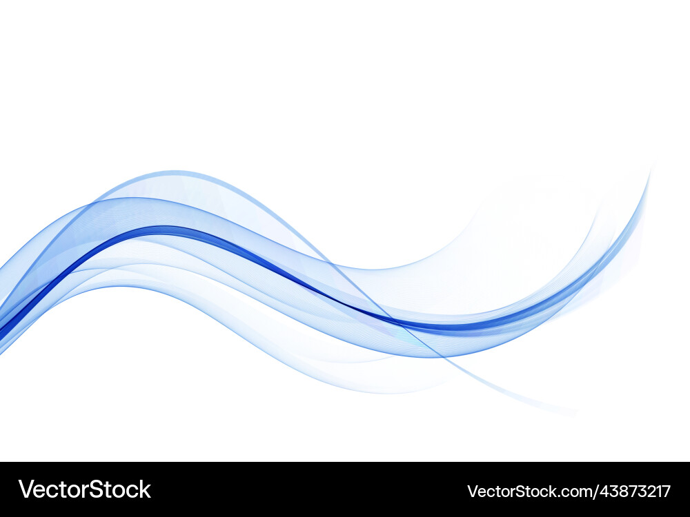 Abstract Blue Wave Element Vector Image