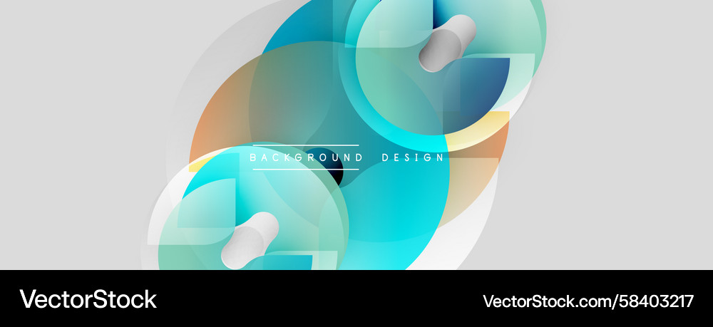 Abstract fluid shapes overlap creating dynamic Vector Image