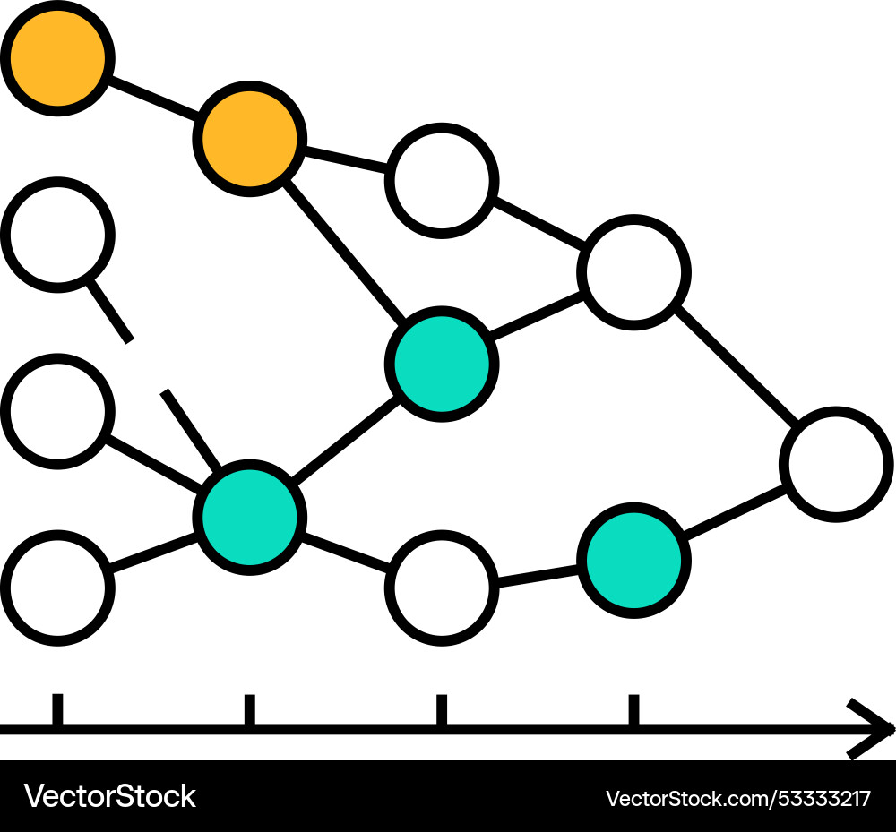 Algorithm data science icon color Vector Image