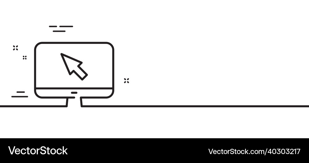 Computer or monitor icon mouse cursor sign Computer or monitor icon mouse cursor sign Vector Image