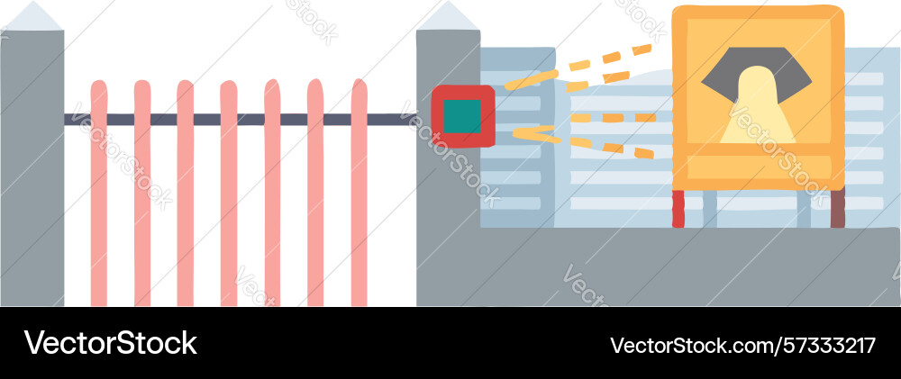 Digital gate access automated security system vector image