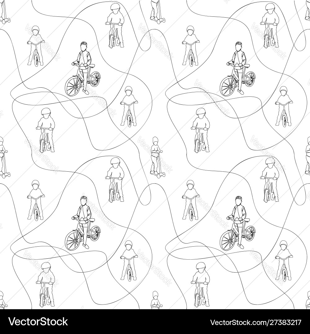 Pattern children on different types Pattern children on different types vector image