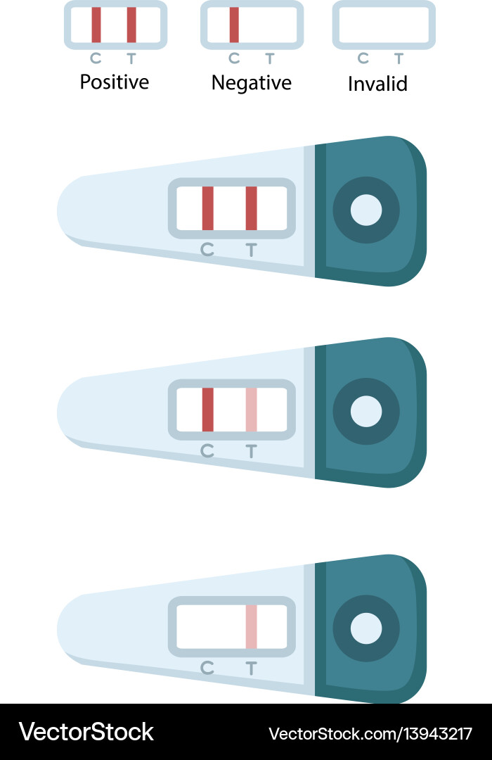 Positive and negative pregnancy tests Royalty Free Vector