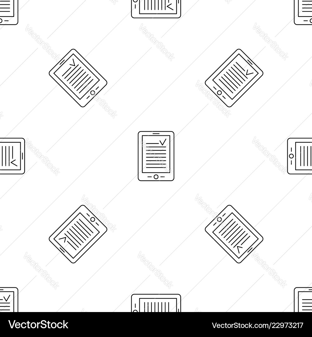 Reading device pattern seamless Reading device pattern seamless vector image