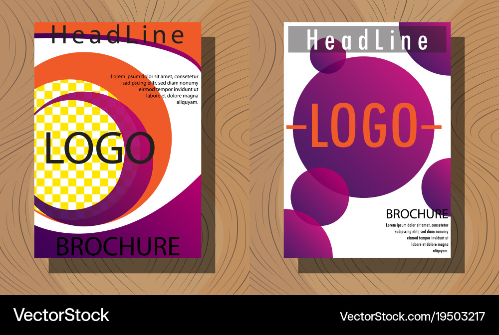 Set of layout background for art template vector image