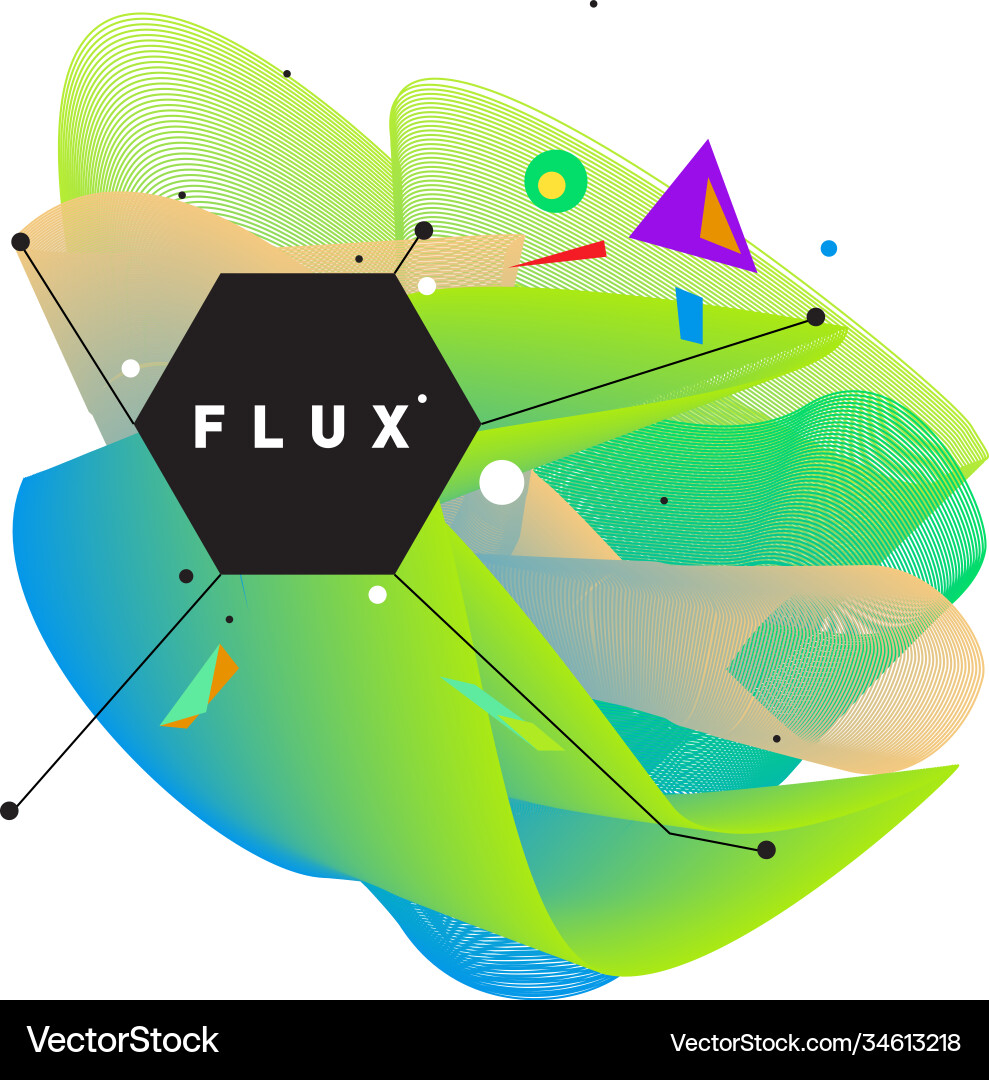 3d colorful wave background dynamic flux effect 3d colorful wave background dynamic flux effect vector image
