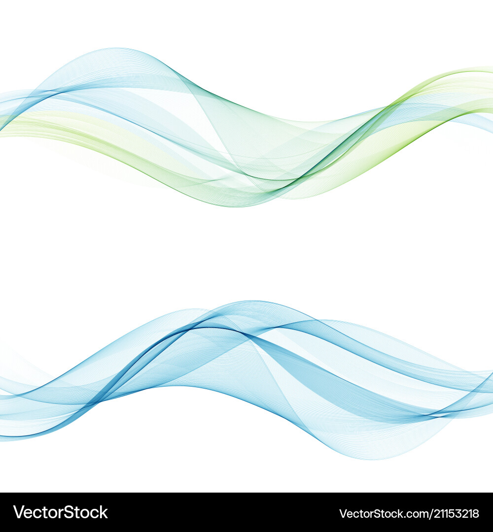 Abstract Blue and Green Wave Background Vector Image