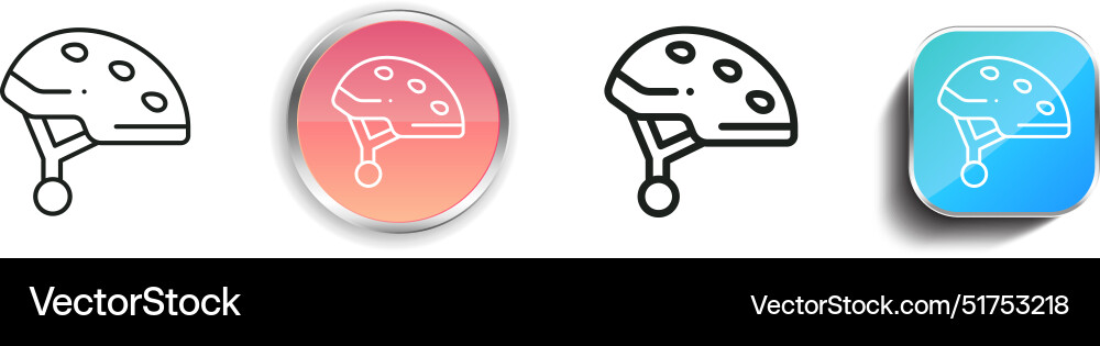Biking icon thin linear regular and button style Biking icon thin linear regular and button style vector image