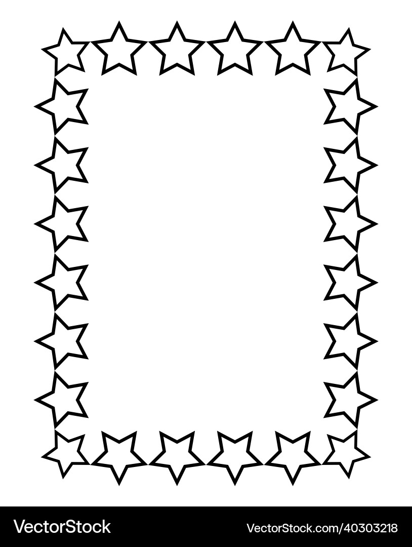 Black Rectangular Frame - A4 Template Vector Image
