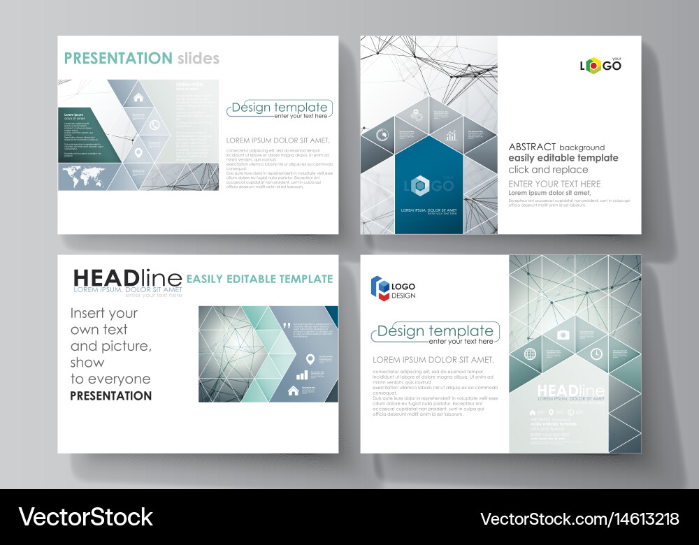 Business templates for presentation slides Vector Image
