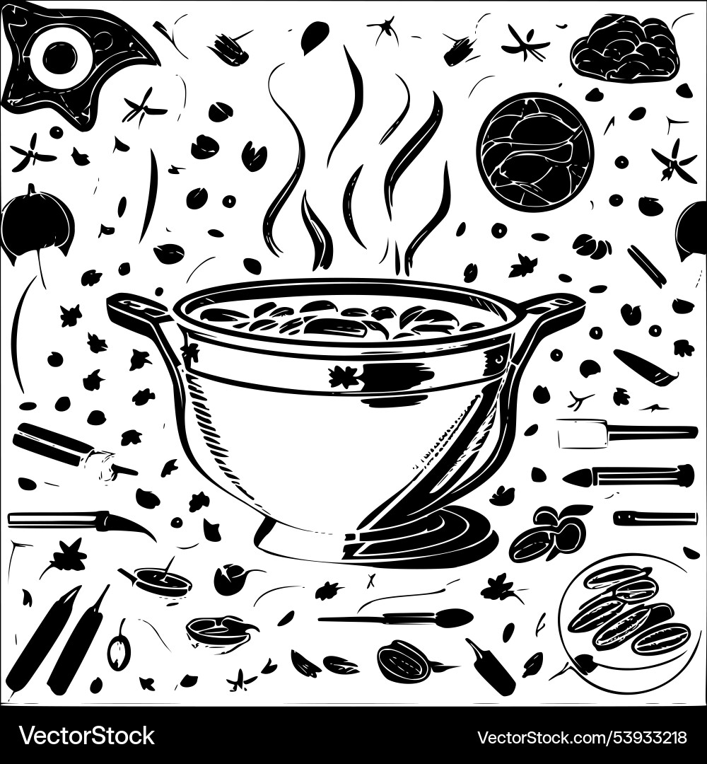 Cauldron abstract pattern seamless Cauldron abstract pattern seamless Vector Image