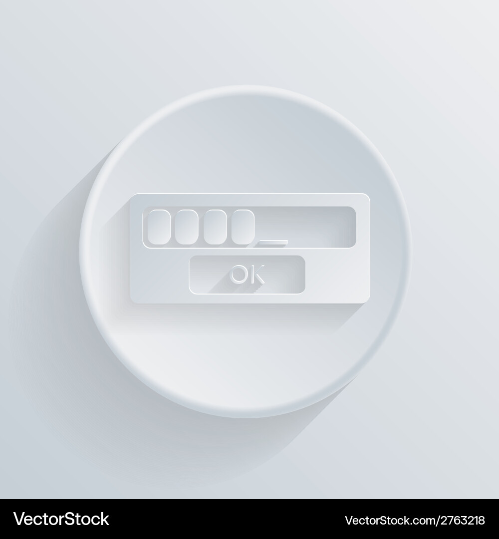 Circle icon with a shadow the web-interface Vector Image