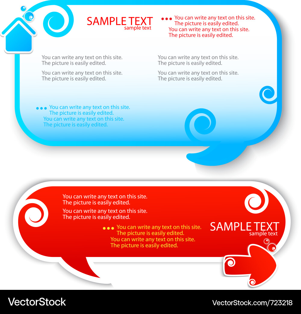 Colorful speech frame for text Vector Image