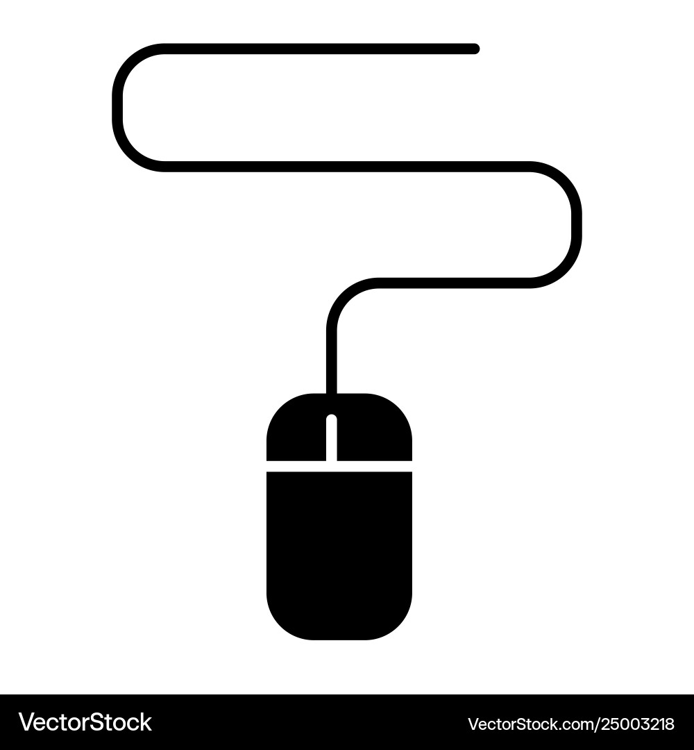 Computer mouse solid icon click Computer mouse solid icon click vector image
