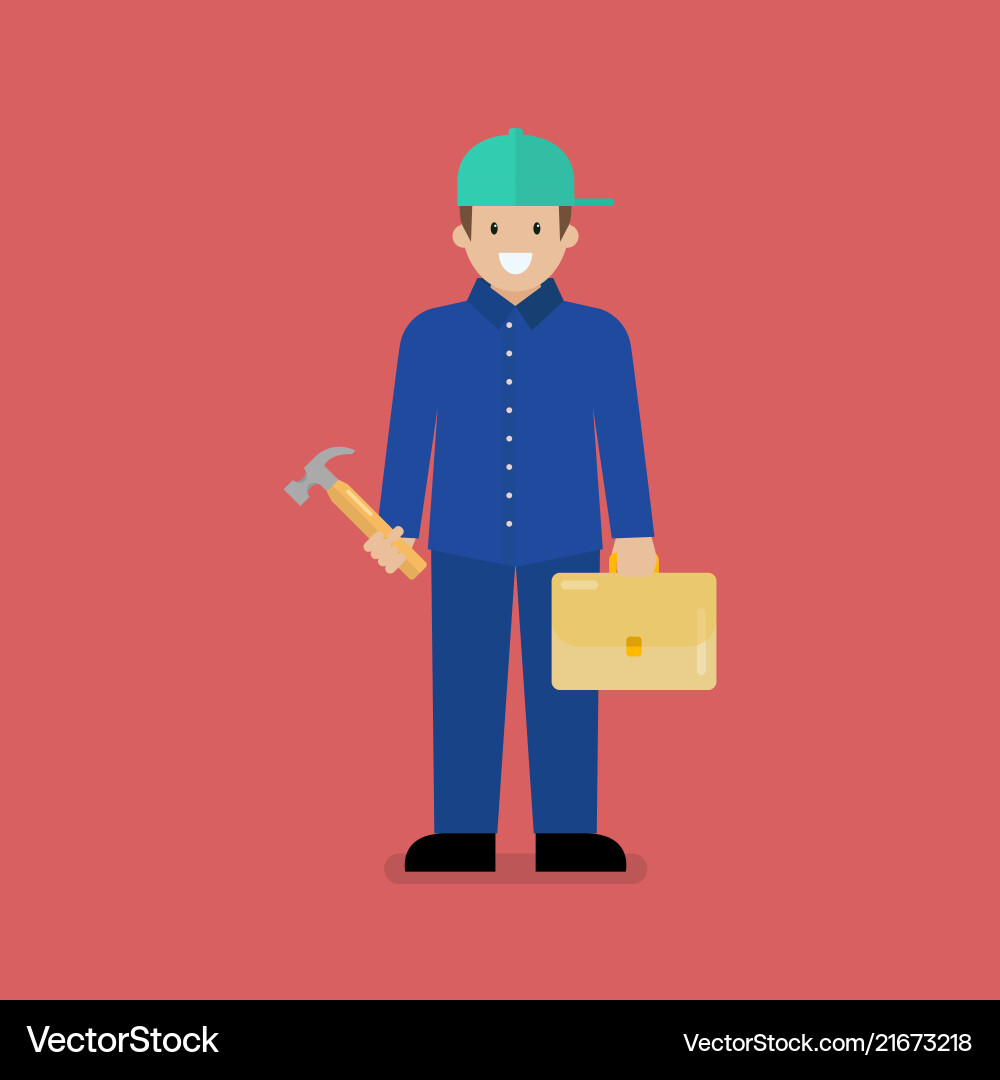 Craftsman character cartoon vector image