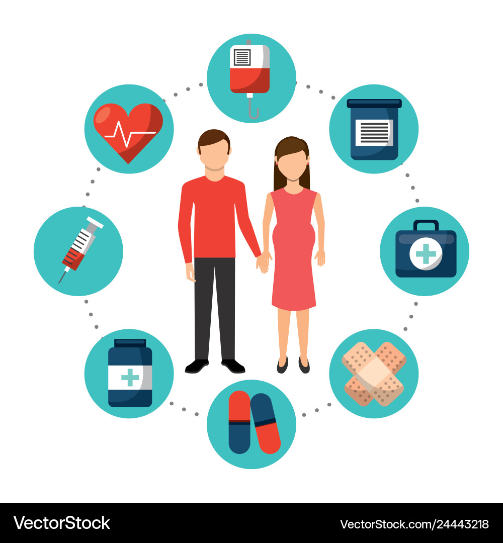 Design der Familiengesundheit Design der Familiengesundheit vektorbild