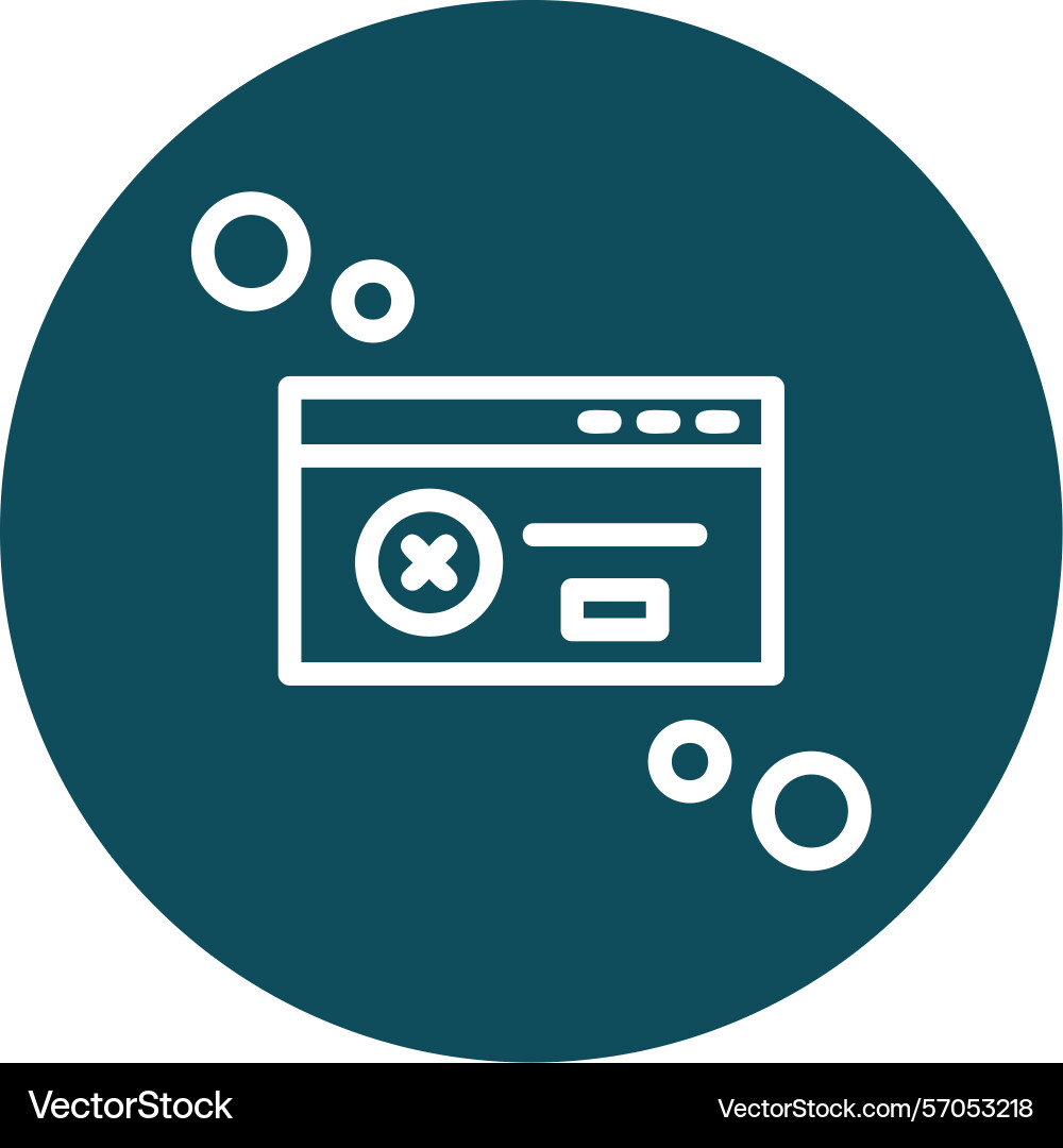 Dialog box error line circle style icon design vector image