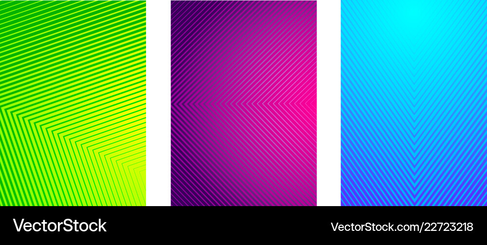 Fading Line Pattern Set vector image