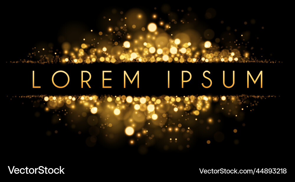 Golden Bokeh Text Background vector image