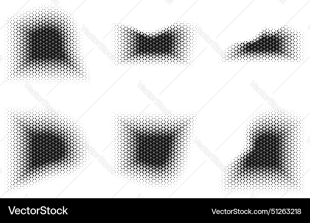 Halftone triangle pattern reprographic technique vector image