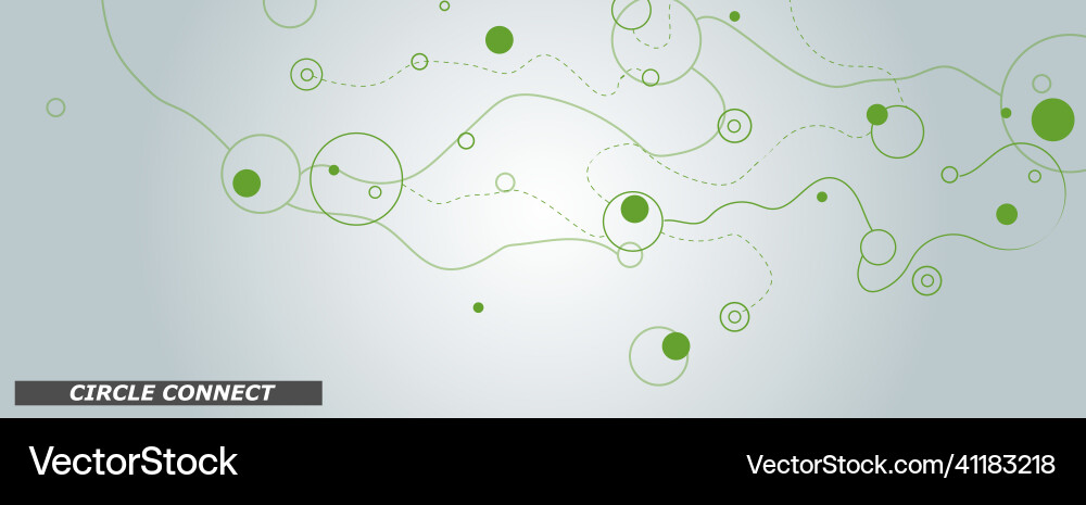 Horizontal banner with dynamic waves and dots Horizontal banner with dynamic waves and dots vector image
