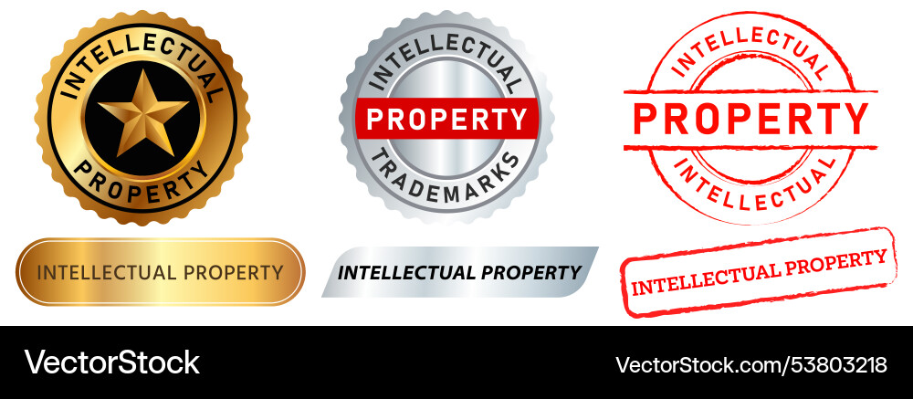 Intellectual Property Product Assets Stamps Vector Image