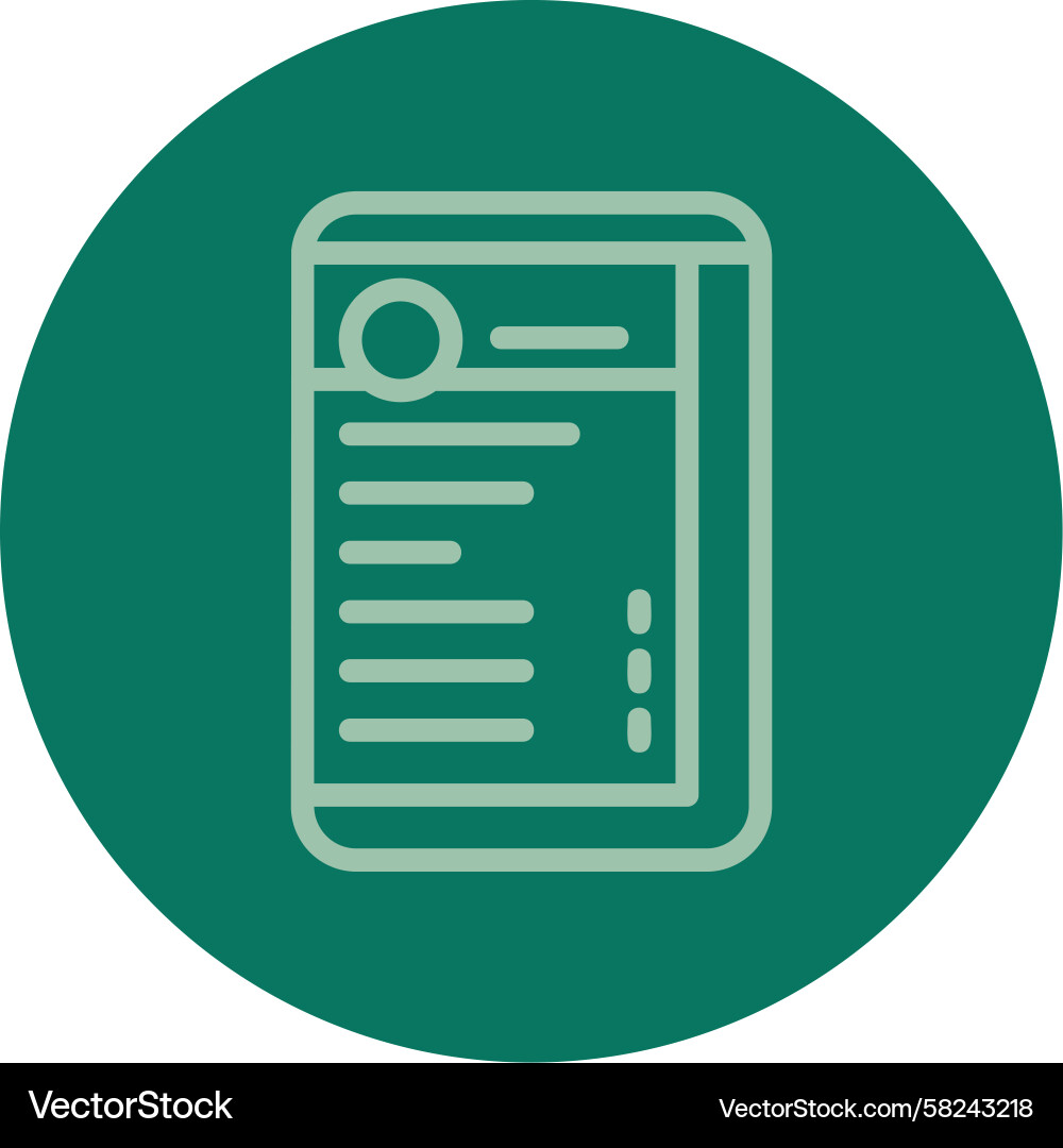Multi Color Menu Line Icon Vector Image