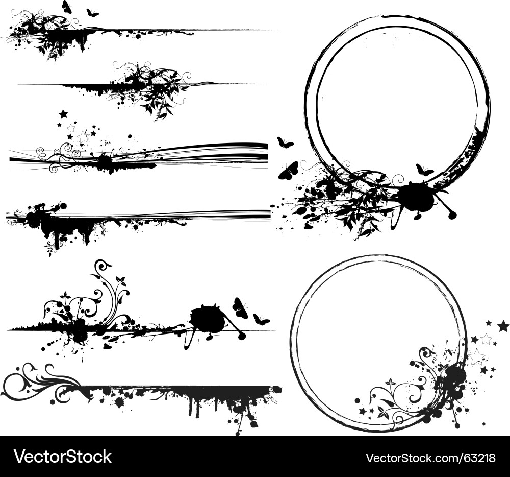 Ornate Decorative Frame Elements vector image