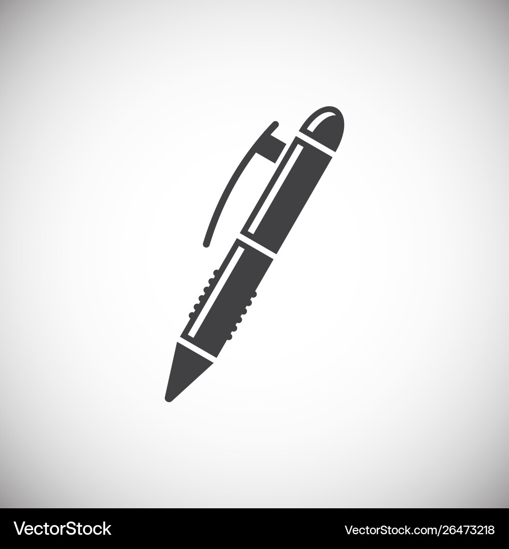 Pen icon on background for graphic and web design Pen icon on background for graphic and web design vector image