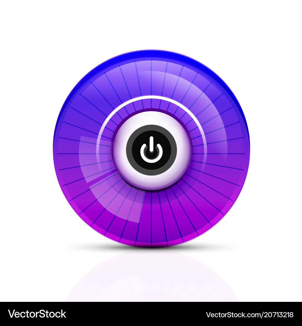 Power button icon start symbol web design ui vector image