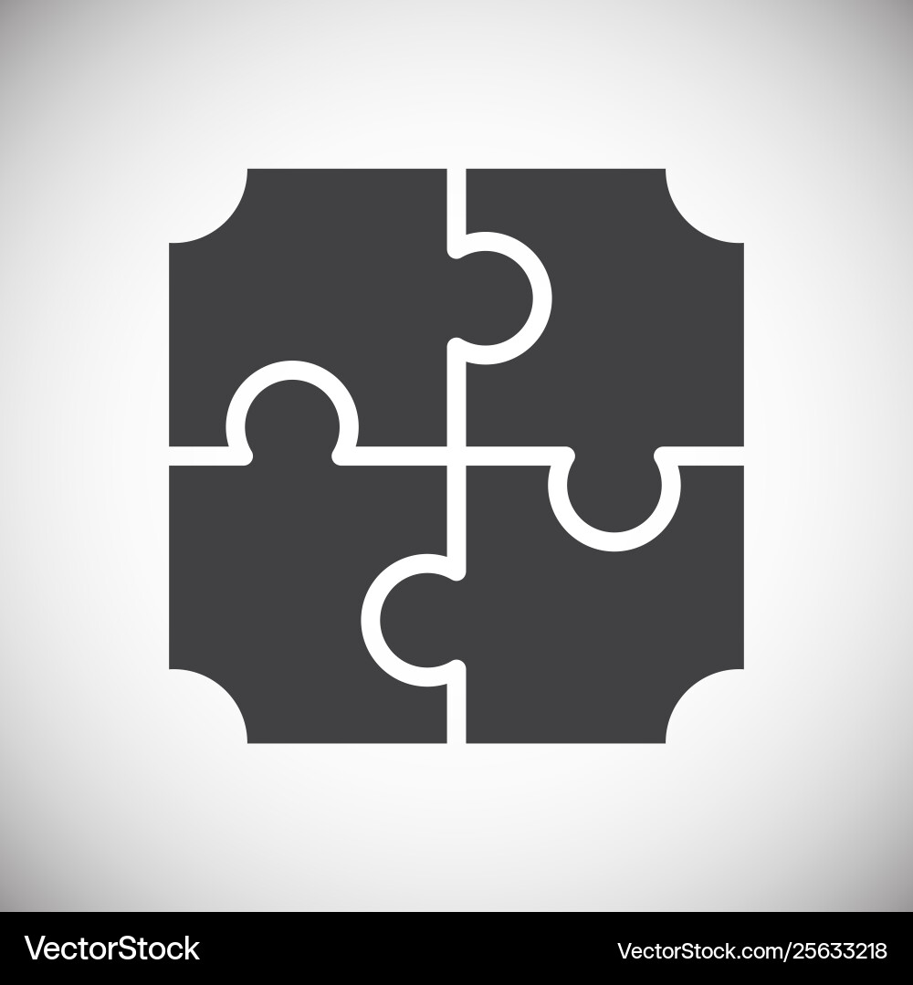 Puzzle icon on background for graphic and web Puzzle icon on background for graphic and web vector image
