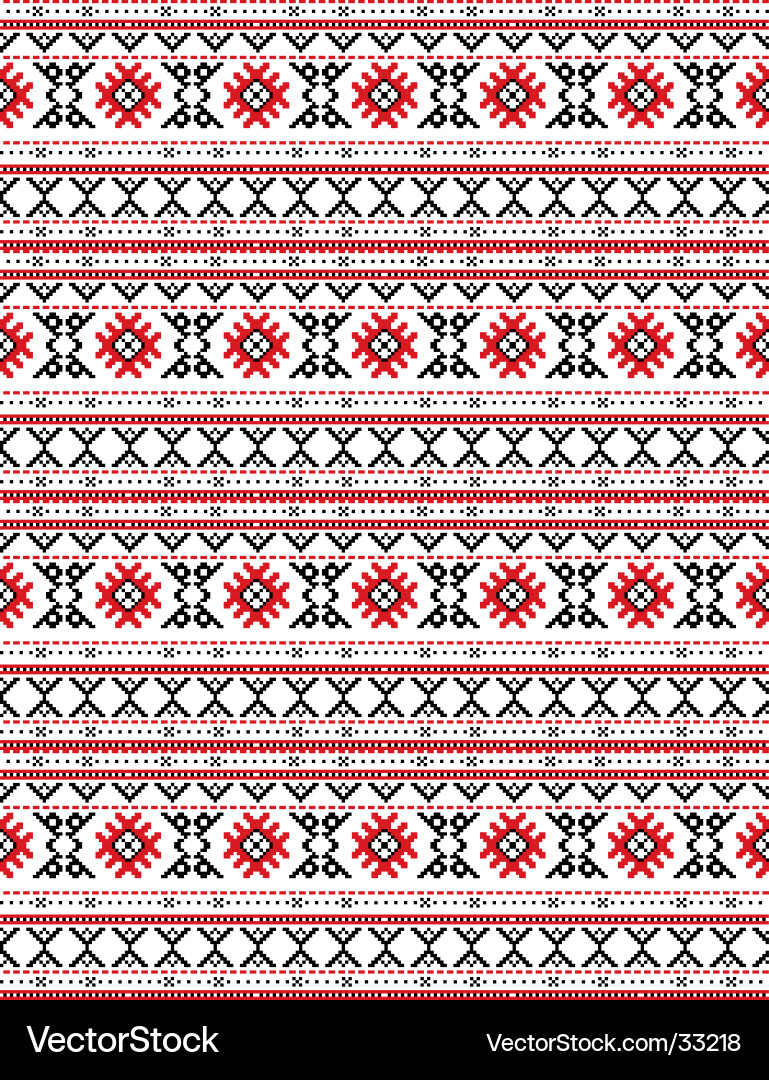 Russian Embroidery Pattern Vector Image