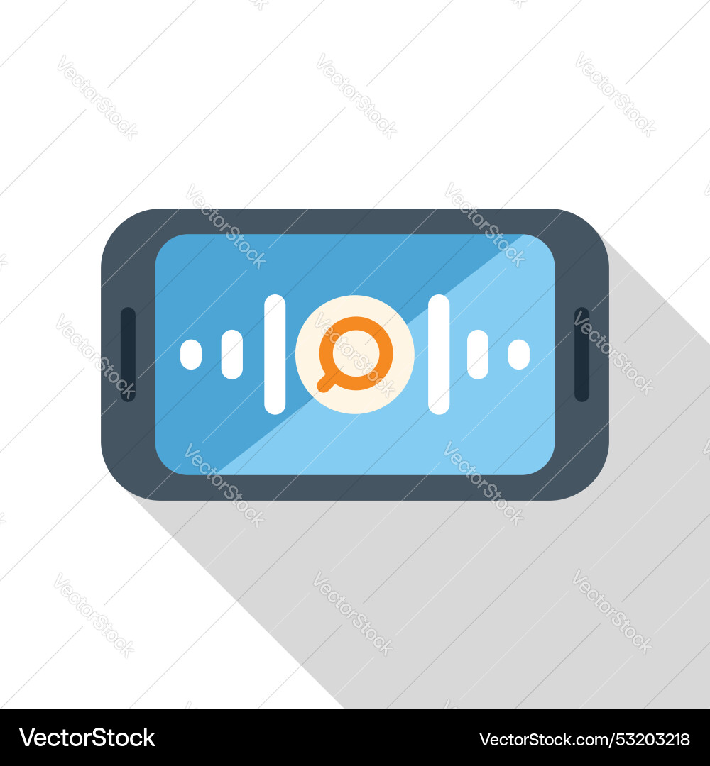 Smartphone displaying voice search interface Smartphone displaying voice search interface vector image