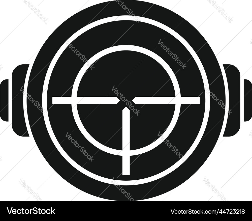 Sniper target icon simple cross sight Sniper target icon simple cross sight Vector Image