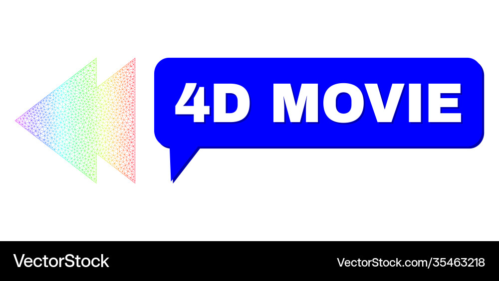 Spectrum network gradient move left icon and 4d Spectrum network gradient move left icon and 4d vector image