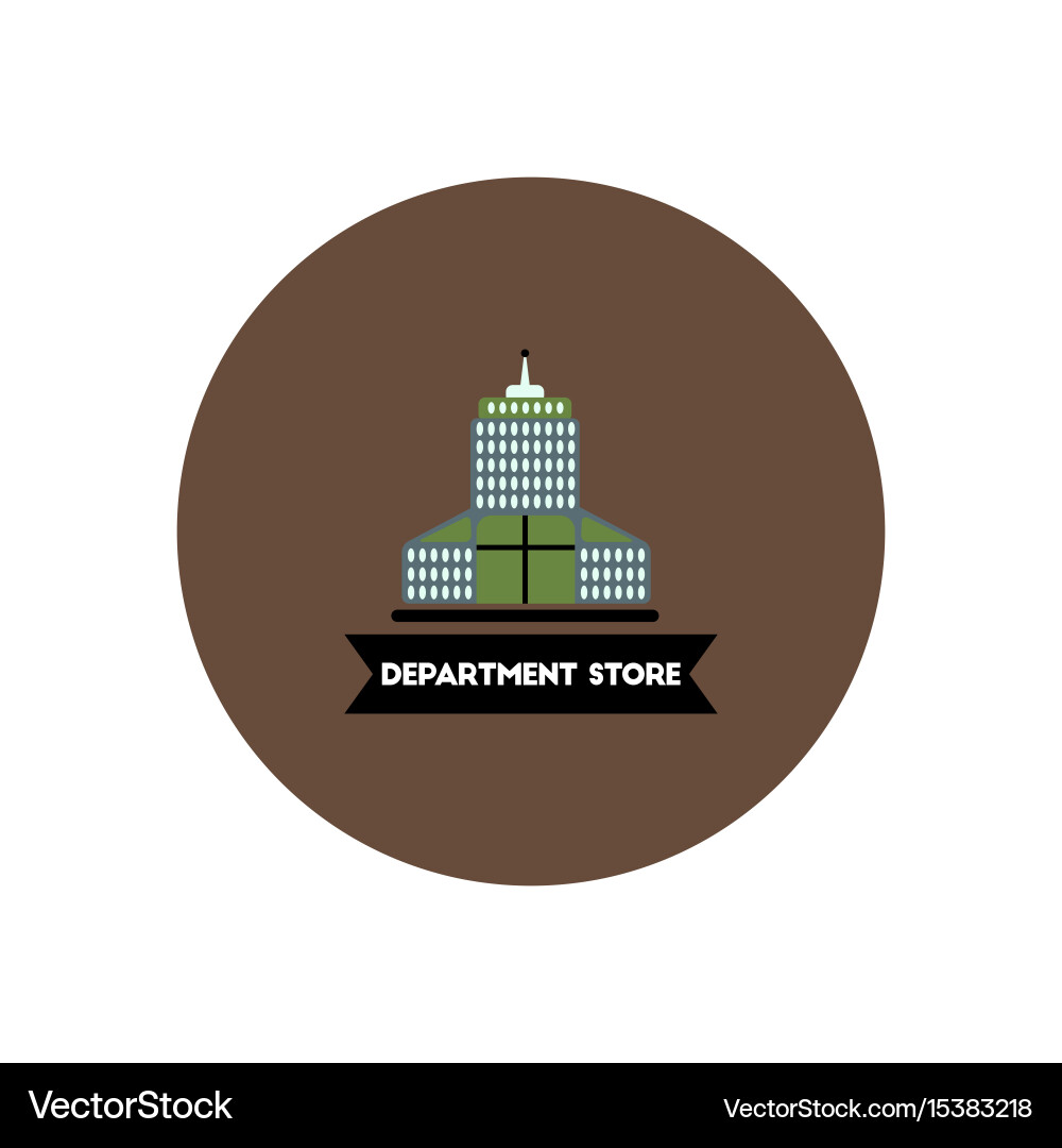 Stylish icon in color circle building department vector image