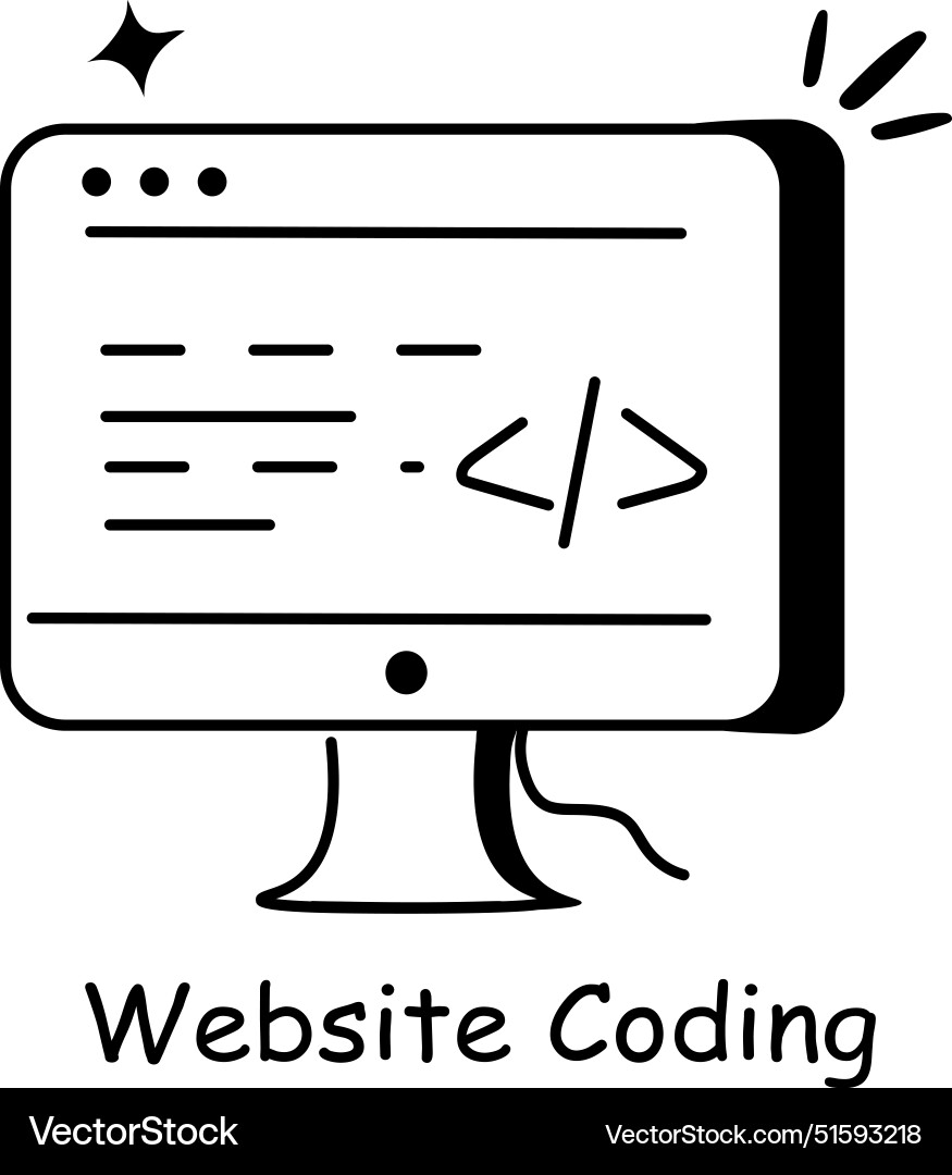 Website coding vector image