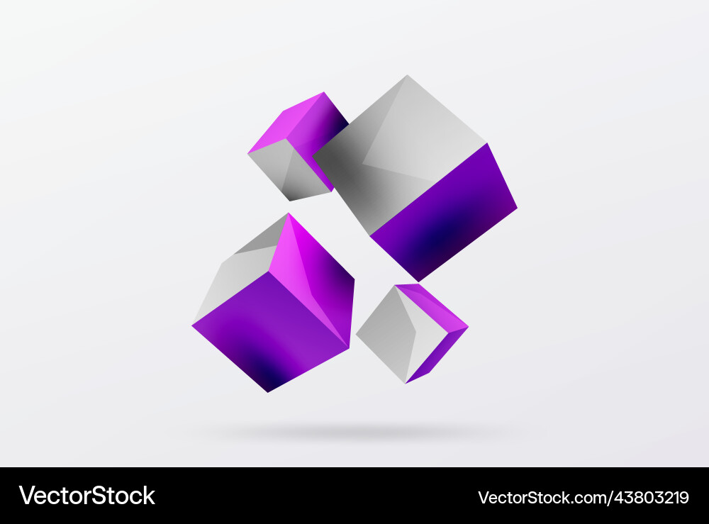 3d cubes abstract background composition 3d cubes abstract background composition vector image