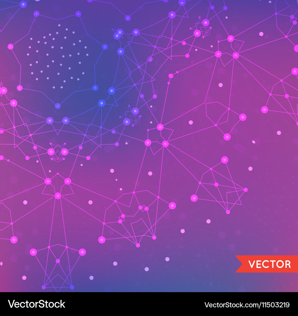 Abstract background with particles structure Vector Image