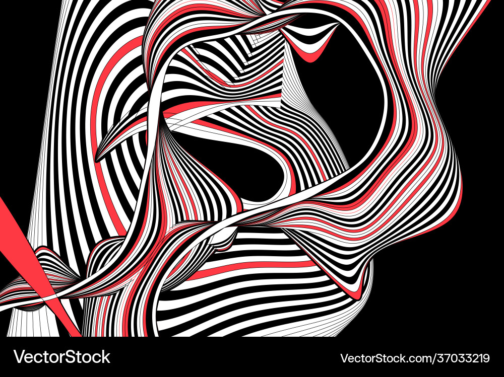 Abstract linear background with waves vector image