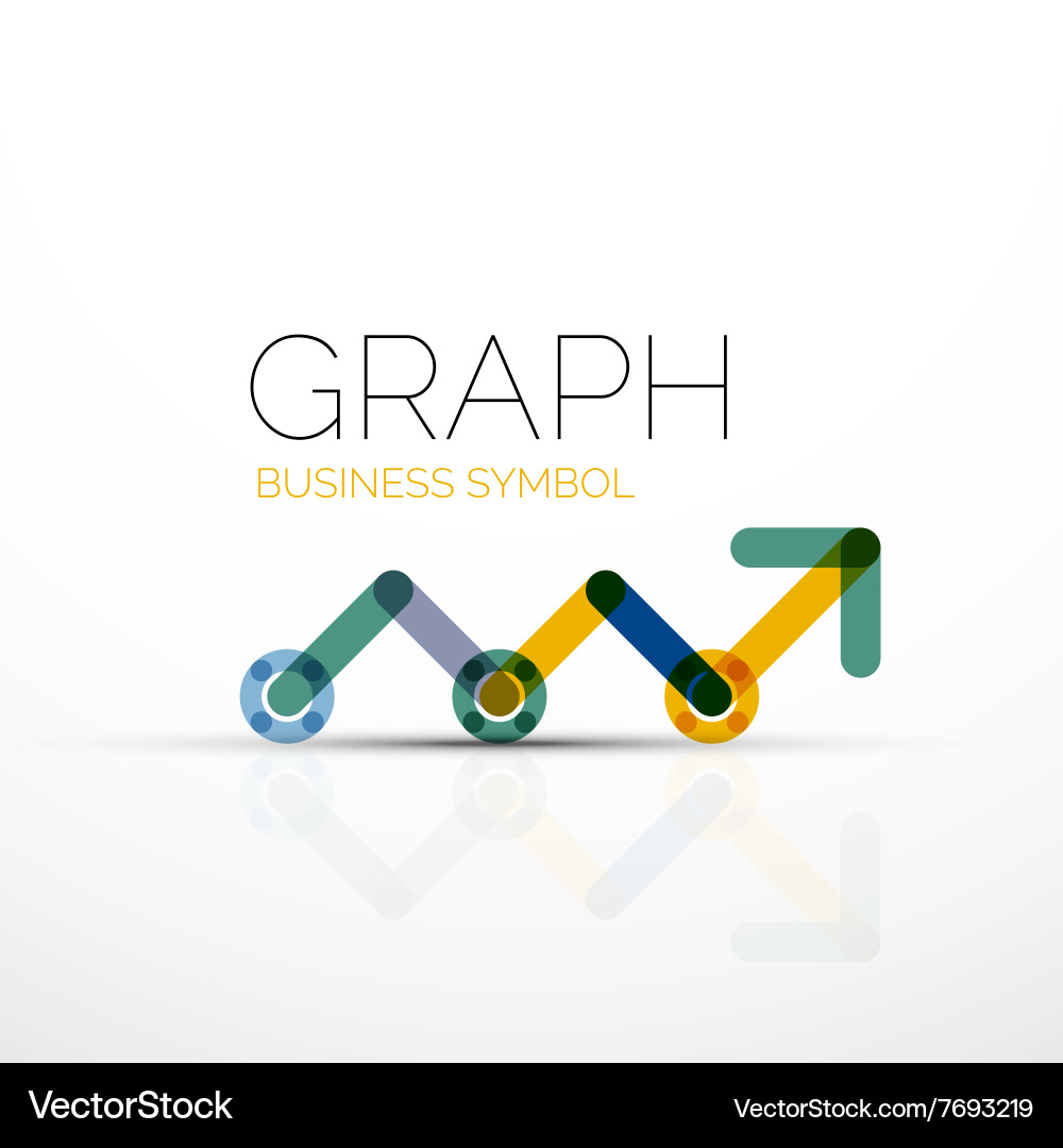 Abstract logo idea linear chart or graph vector image