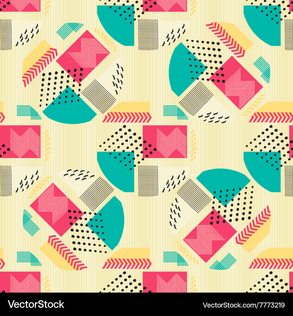 Abstract seamless pattern with geometric figures Vector Image