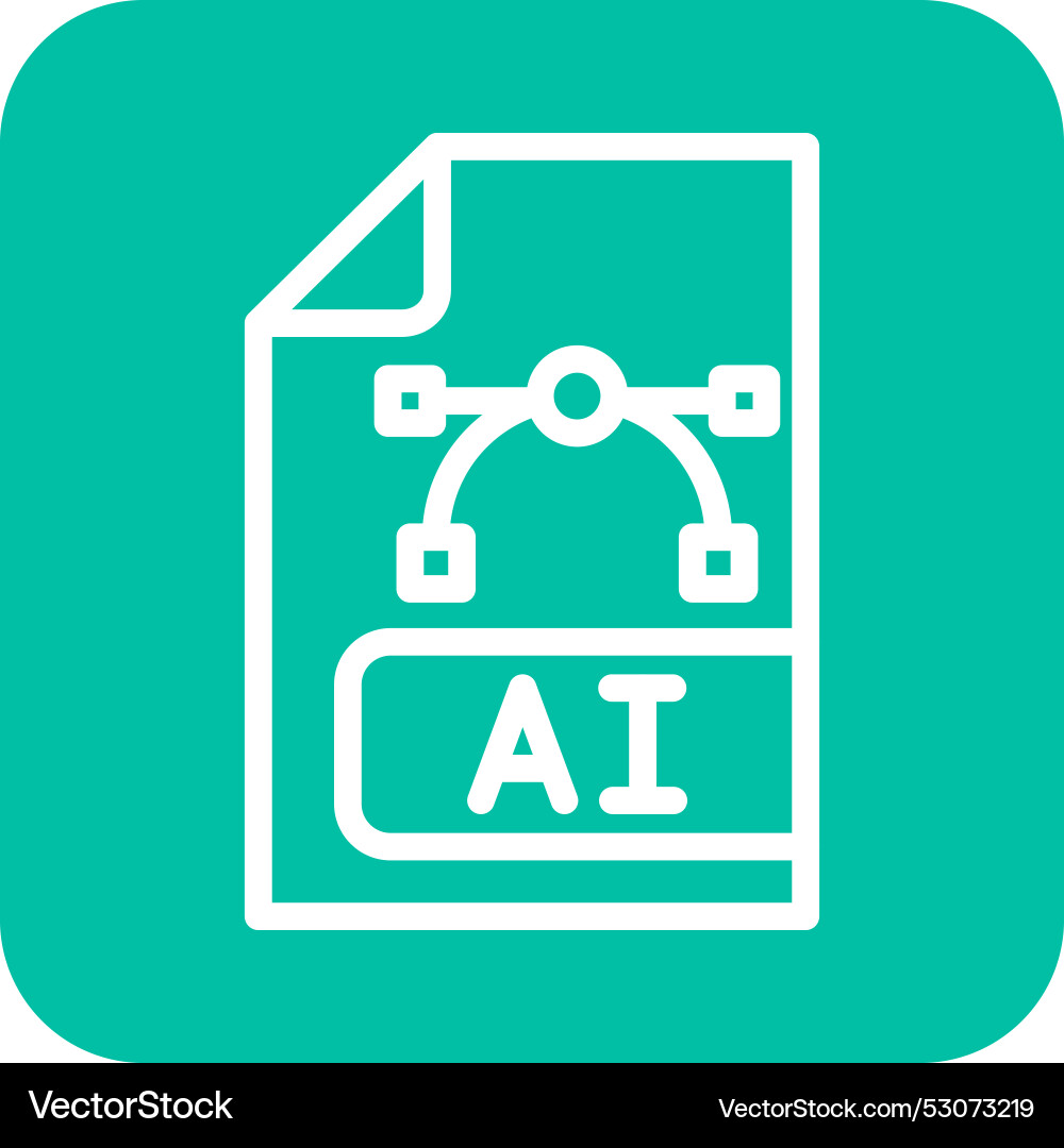 Ai file icon design Vector Image