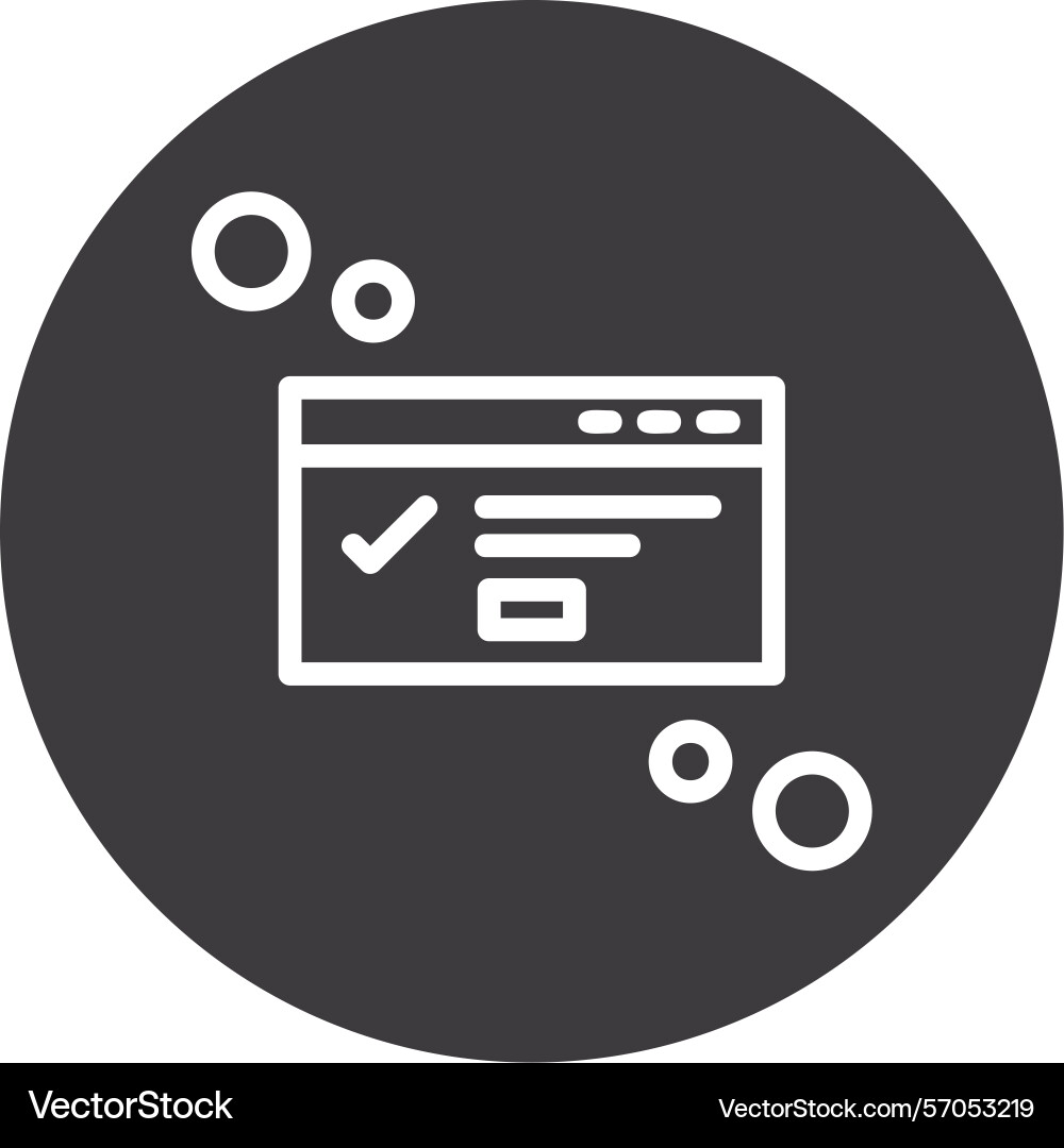 Dialog box success line circle style icon design vector image