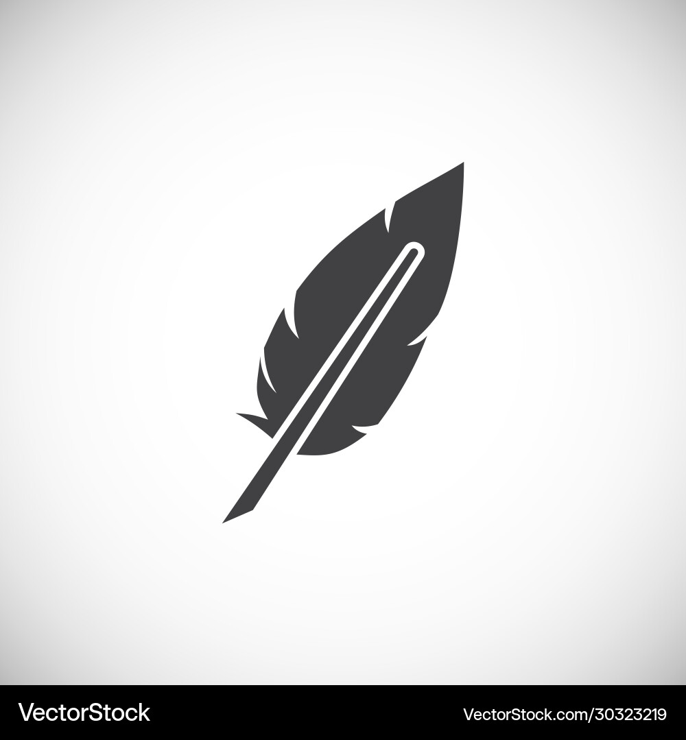 Feather icon on background for graphic and web Feather icon on background for graphic and web Vector Image