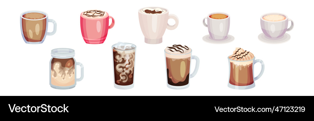Kaffee mit Sahne und Froth Vektorbild