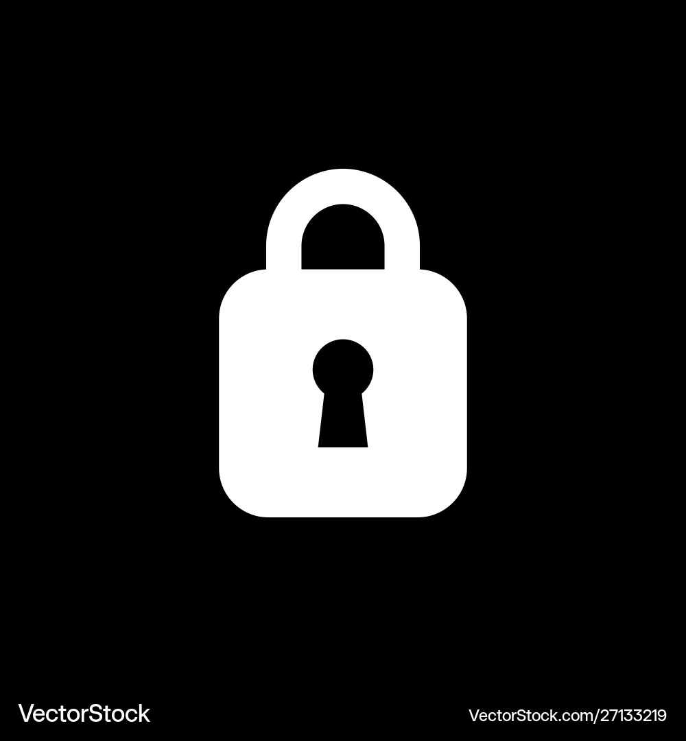 Lock unlock icon ui simple style flat Vector Image
