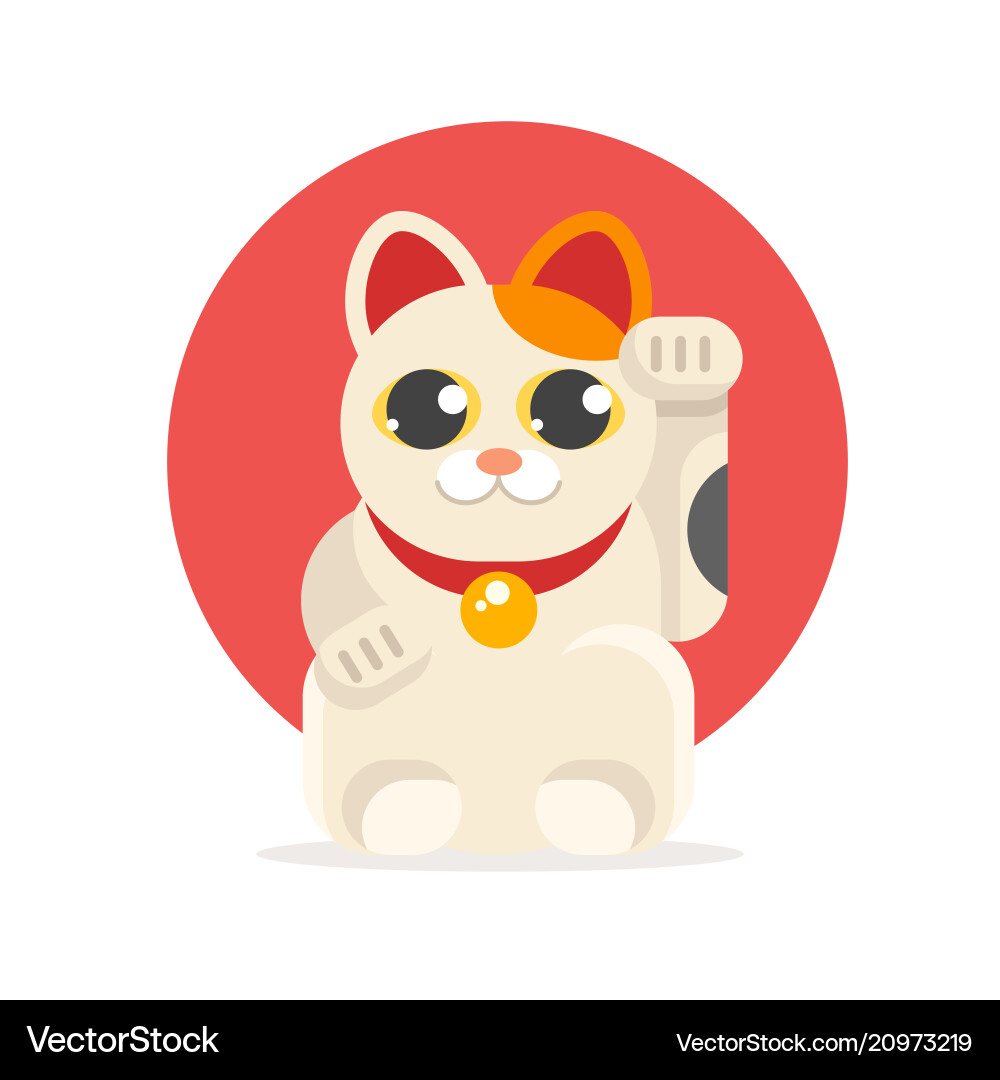 Lucky cat maneki neko Lucky cat maneki neko vector image