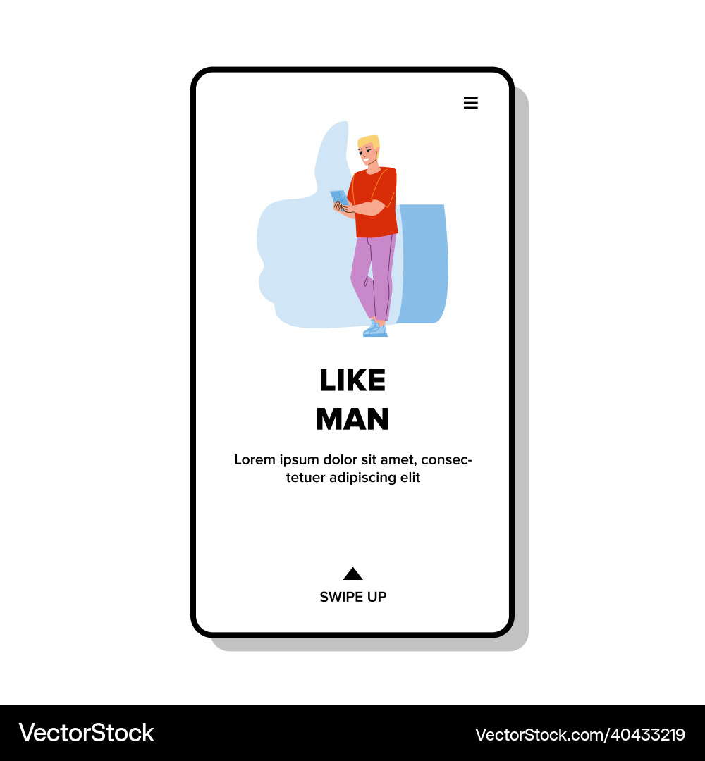 Man like gesturing and approving service Man like gesturing and approving service vector image